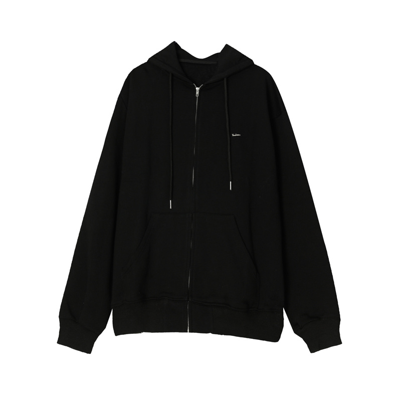 Korean Style Trendy Casual Solid Color Sportswear Open Lined Jacket Couple Suit - Image 7