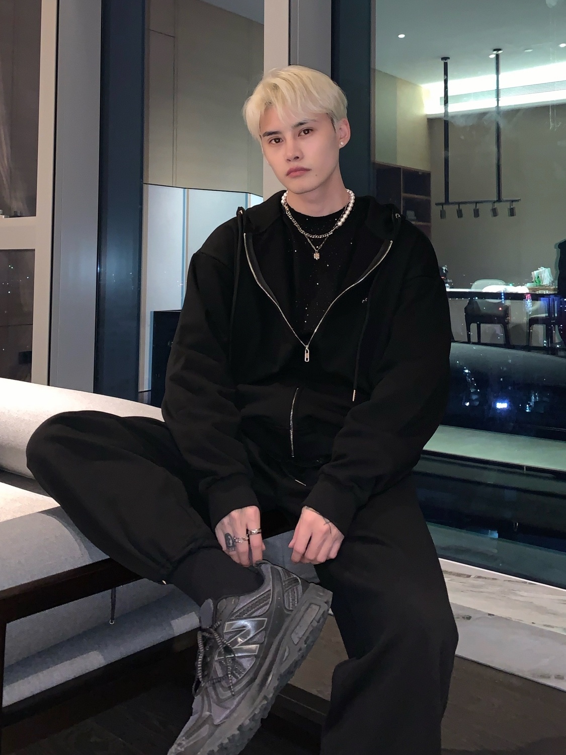 Korean Style Trendy Casual Solid Color Sportswear Open Lined Jacket Couple Suit - Image 8