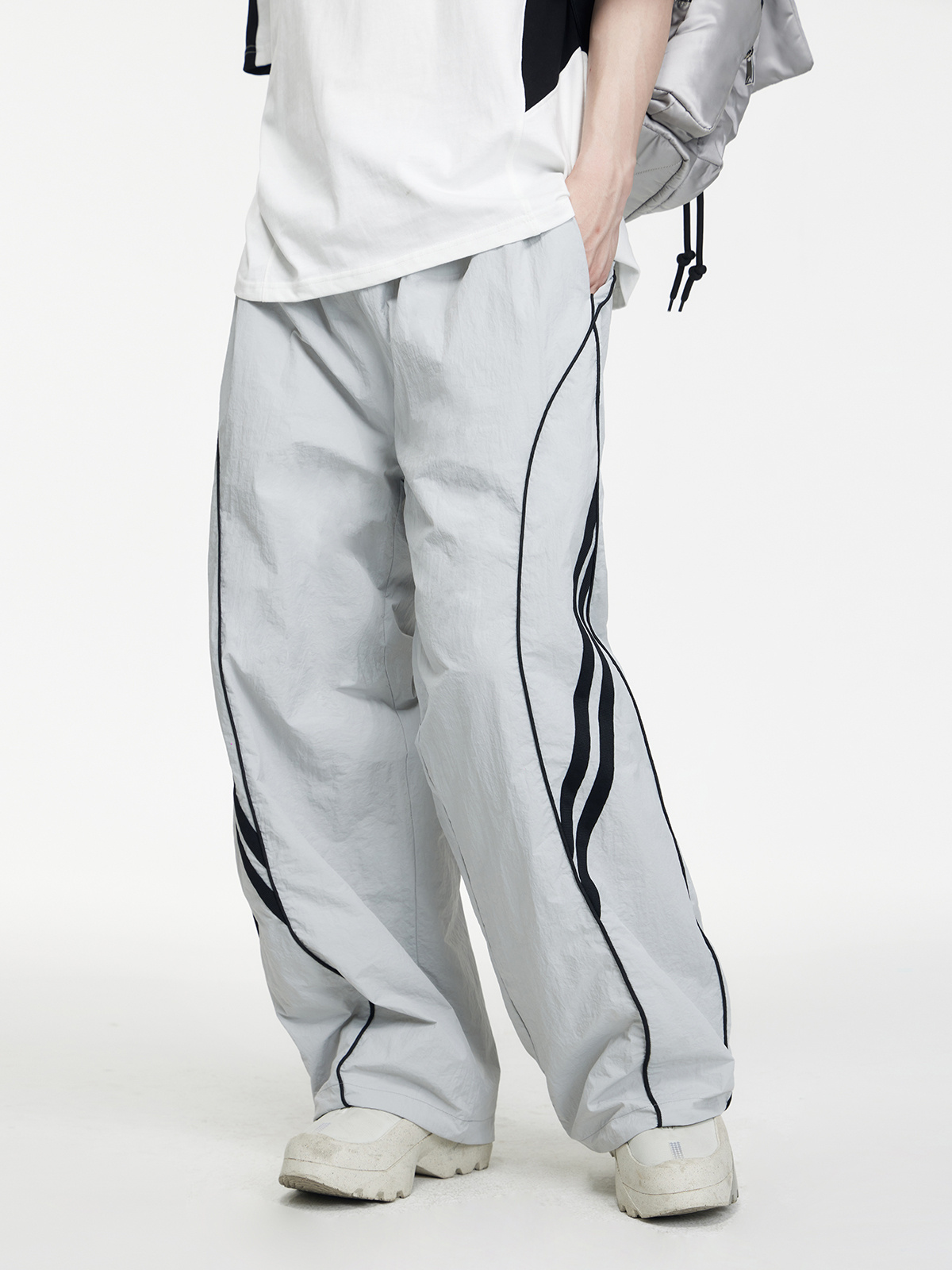 Men's Loose Wide Leg Mopping Casual Pants - Image 4